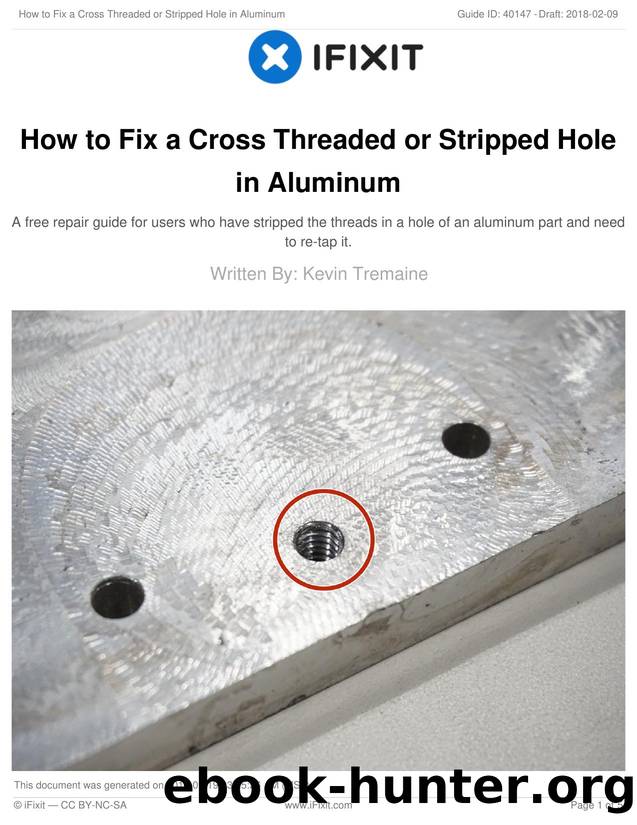 How to Fix a Cross Threaded or Stripped Hole in Aluminum by Unknown