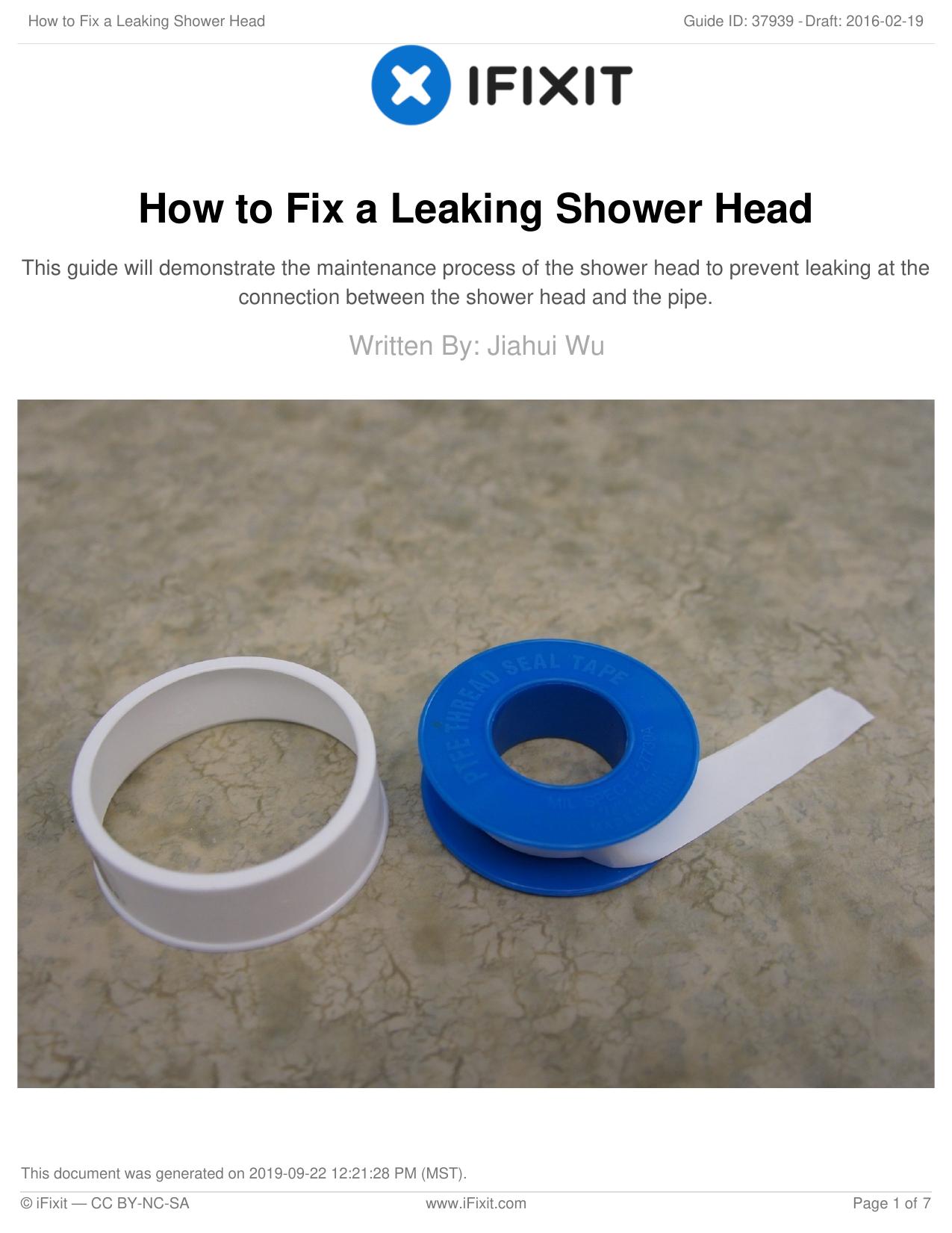 How to Fix a Leaking Shower Head by Unknown