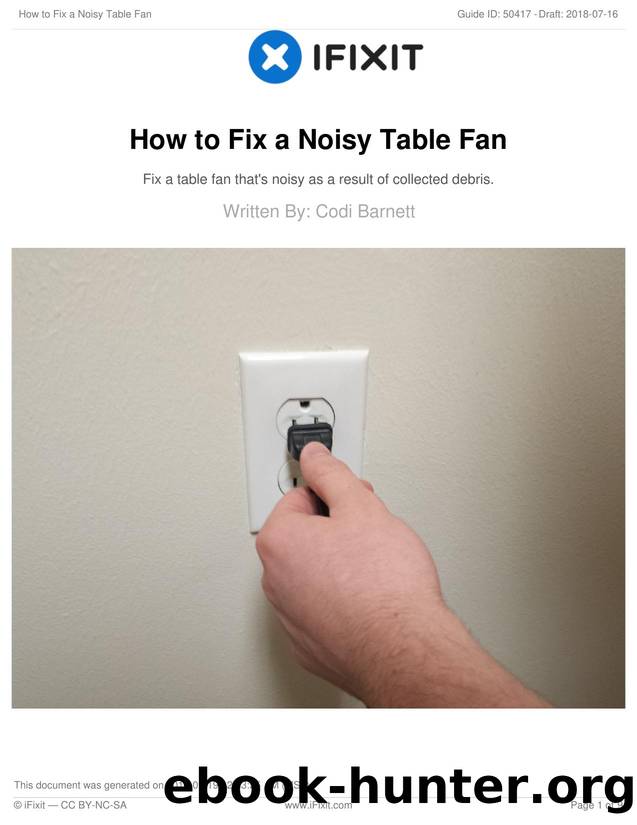 How to Fix a Noisy Table Fan by Unknown