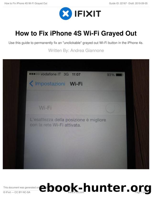 How to Fix iPhone 4S Wi-Fi Grayed Out by Unknown