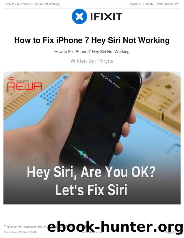 How to Fix iPhone 7 Hey Siri Not Working by Unknown