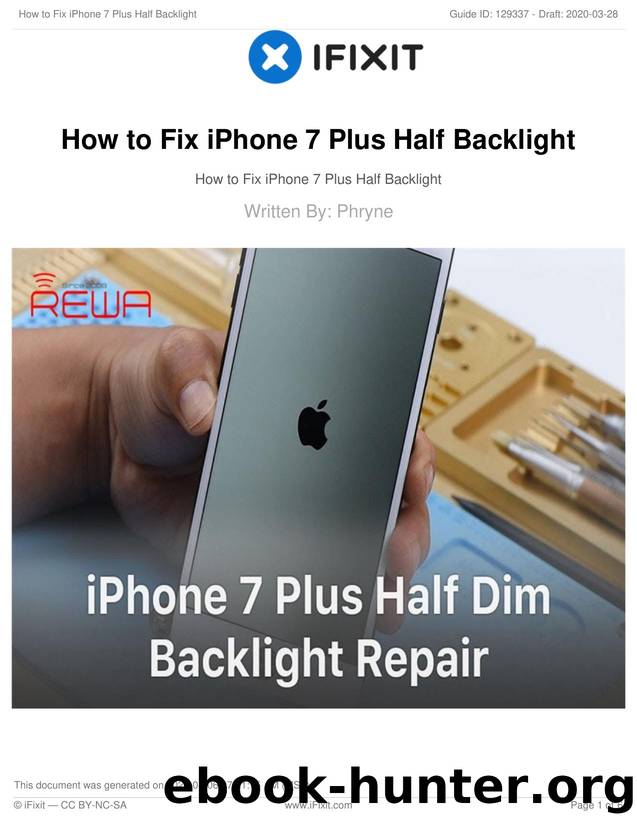 How to Fix iPhone 7 Plus Half Backlight by Unknown