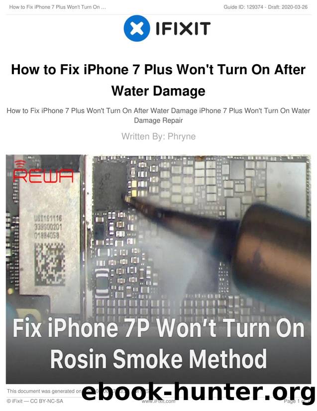 How to Fix iPhone 7 Plus Won't Turn On After Water Damage by Unknown