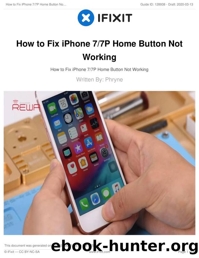 How to Fix iPhone 77P Home Button Not Working by Unknown