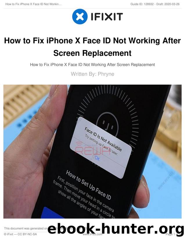 How to Fix iPhone X Face ID Not Working After Screen Replacement by Unknown