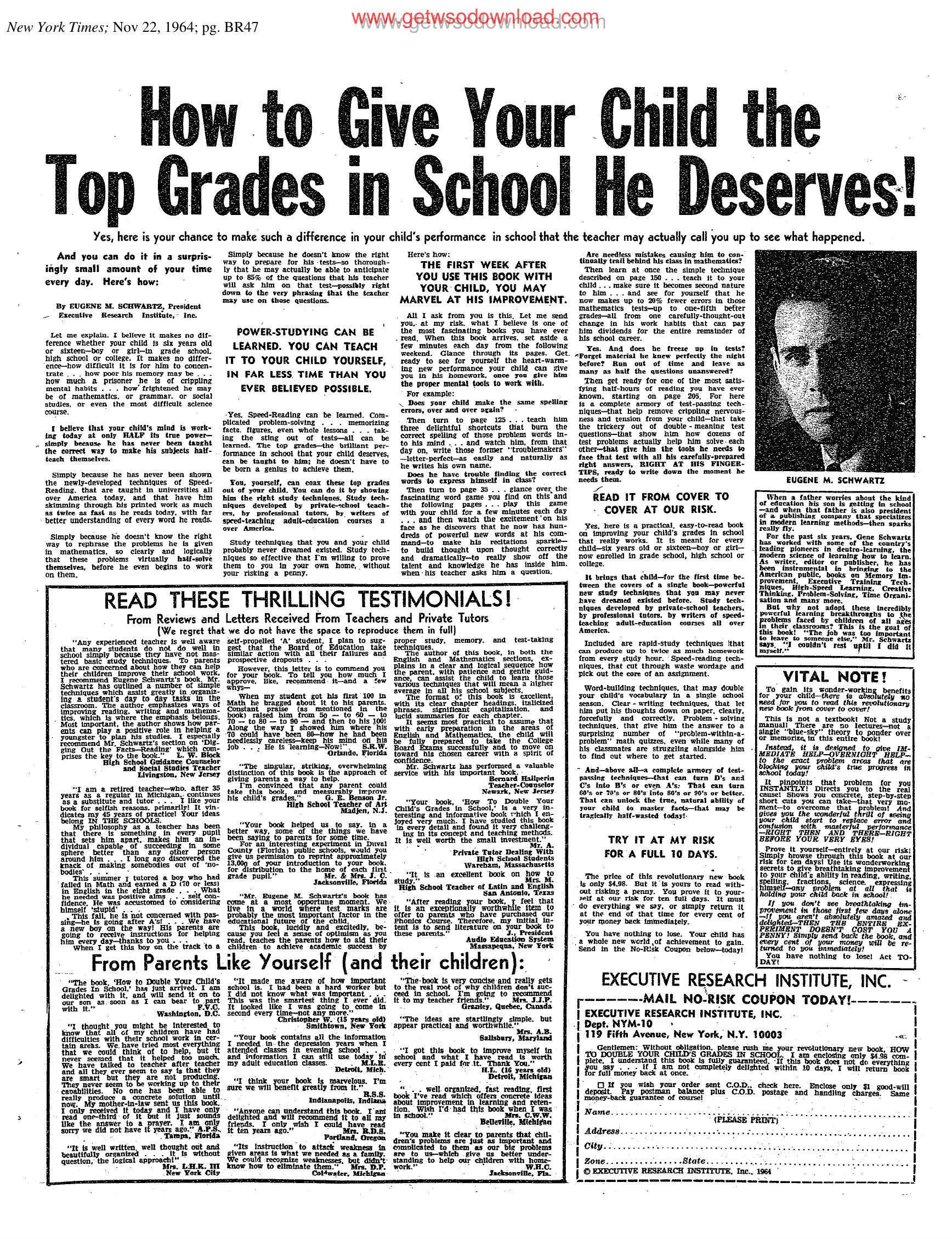 How to Give Your Child the Top Grades in School by Unknown