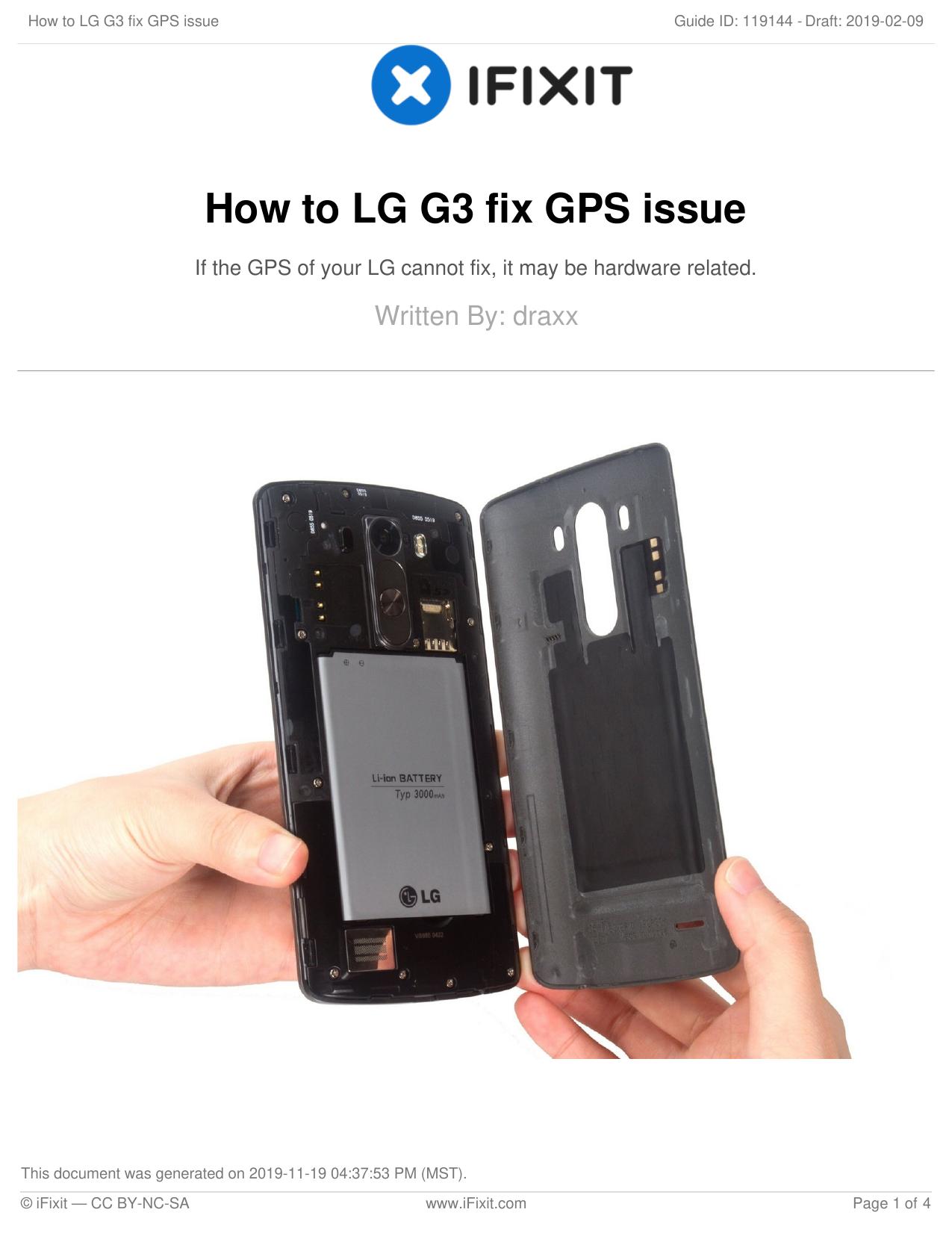 How to LG G3 fix GPS issue by Unknown