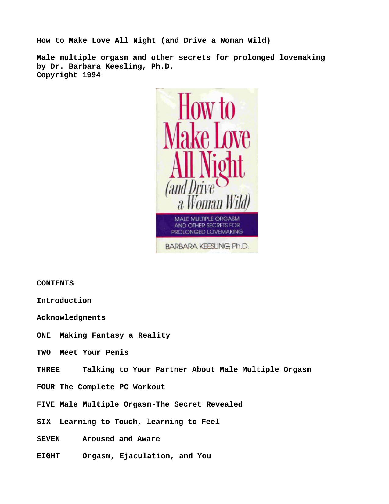 How to Make Love All Night (and Drive a Woman Wild) by How to Make Love All Night (And Drive a Woman Wild)