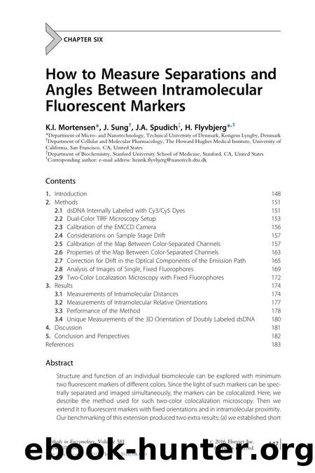 How to Measure Separations and Angles Between Intramolecular Fluorescent Markers by K.I. Mortensen & J. Sung & J.A. Spudich & H. Flyvbjerg