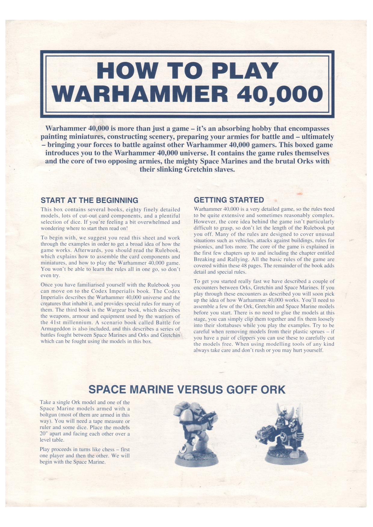 How to Play Warhammer 40,000 (2nd Edition) by Unknown