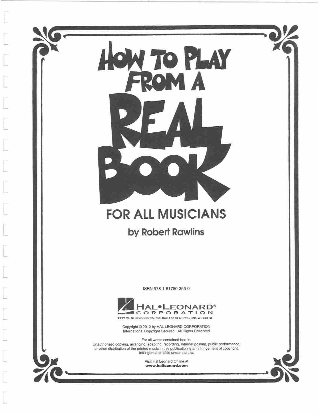 How to Play from a Real Book.pdf by John W. Coltrane