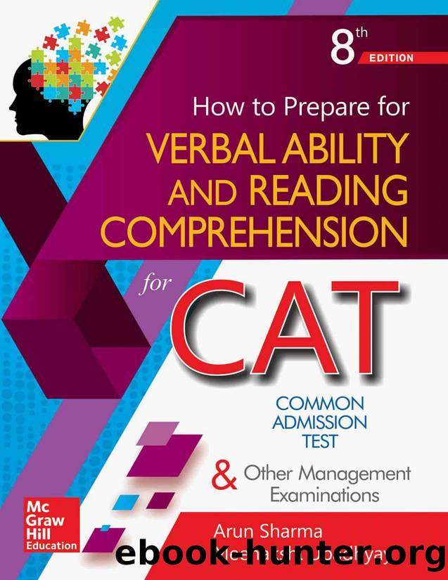 How to Prepare for Verbal Ability and Reading Comprehension for the CAT by Arun Sharma & Meenakshi Upadhyay