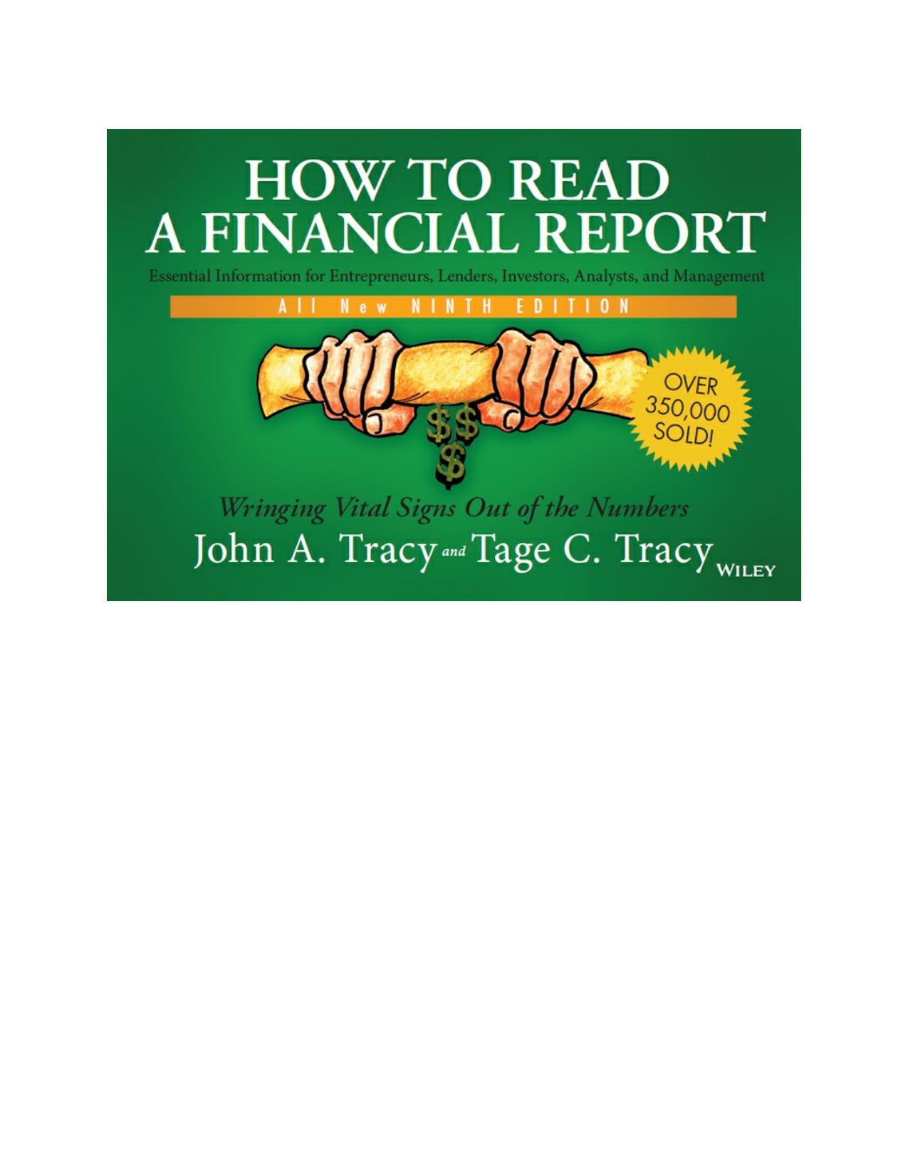 How to Read a Financial Report by John A. Tracy & Tage C. Tracy
