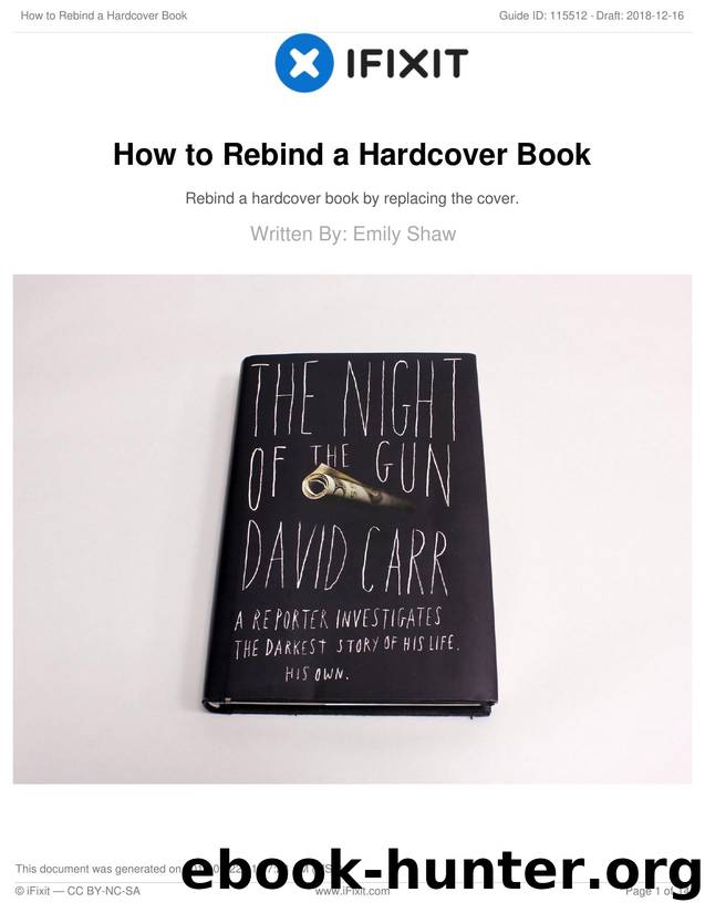 How to Rebind a Hardcover Book by Unknown