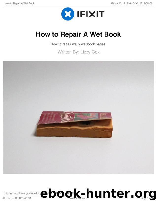 How to Repair A Wet Book by Unknown