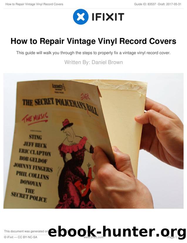 How to Repair Vintage Vinyl Record Covers by Unknown