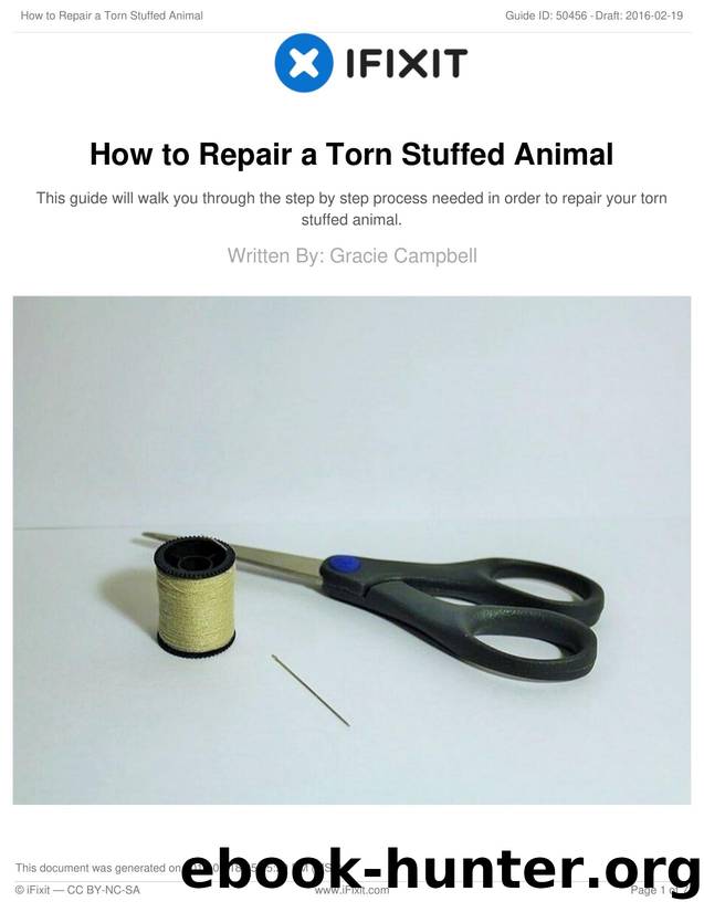 How to Repair a Torn Stuffed Animal by Unknown