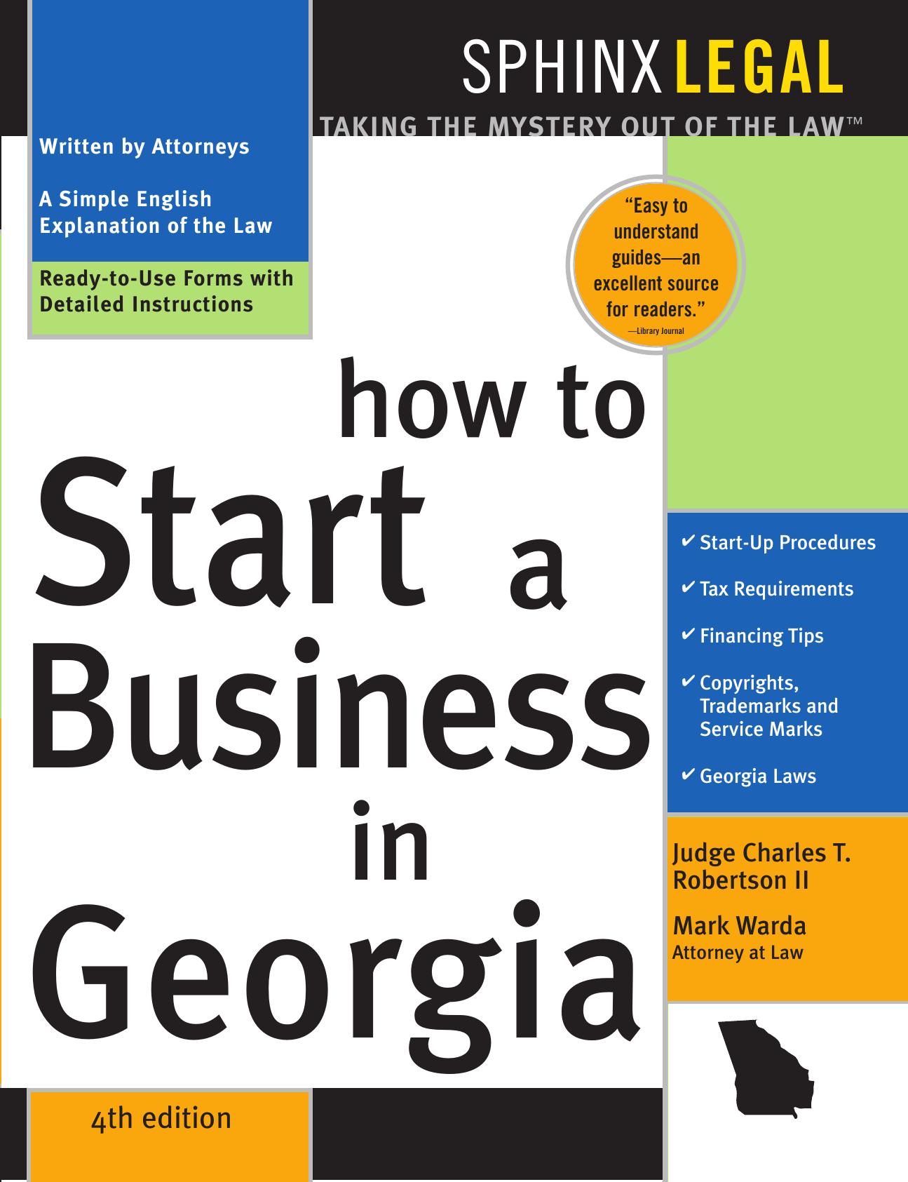How to Start a Business in Georgia by Warda Robertson II