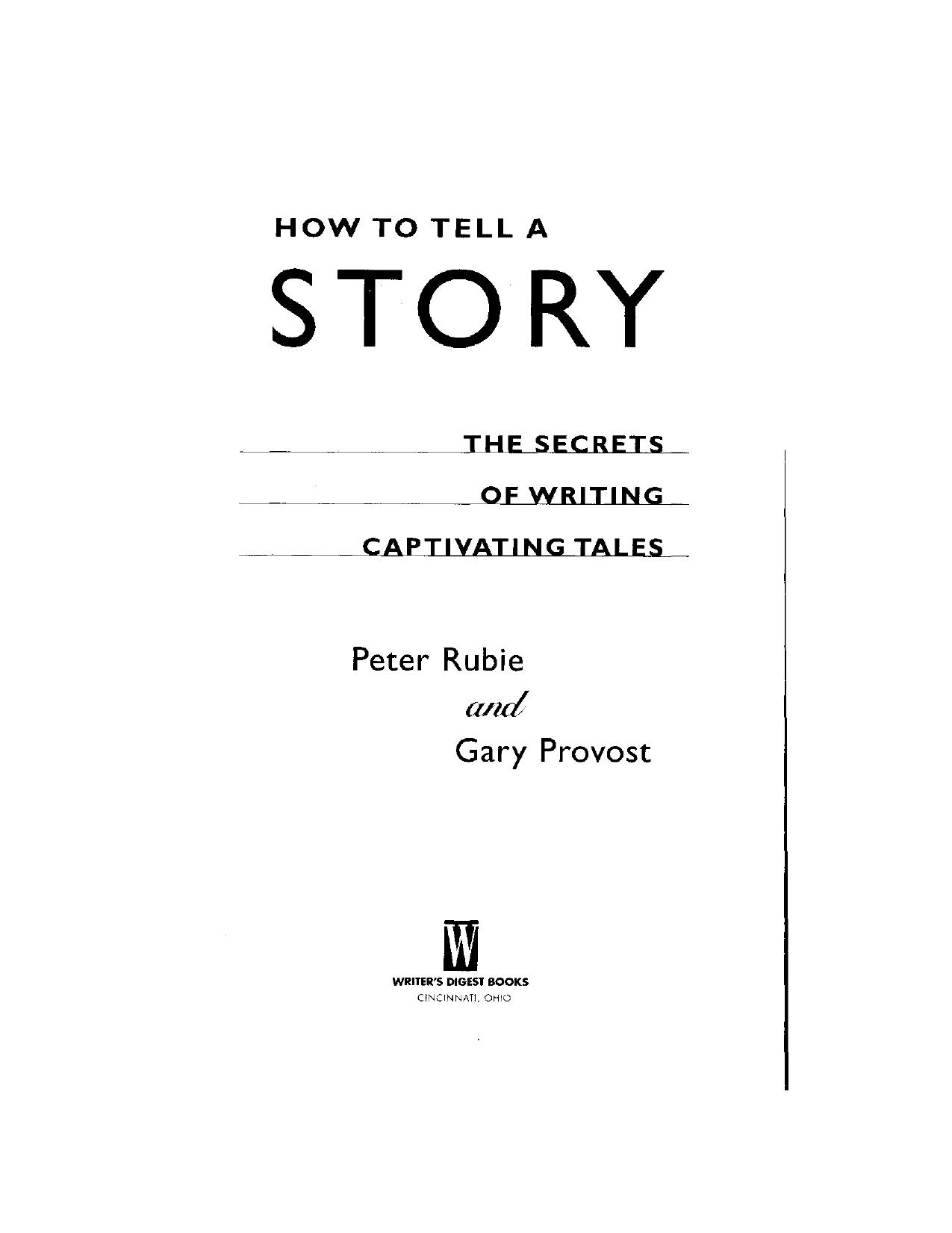 How to Tell A Story by Peter Rubie