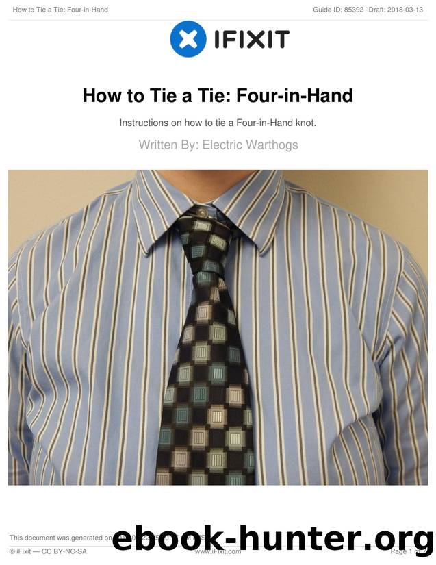 How to Tie a Tie: Four-in-Hand by Unknown