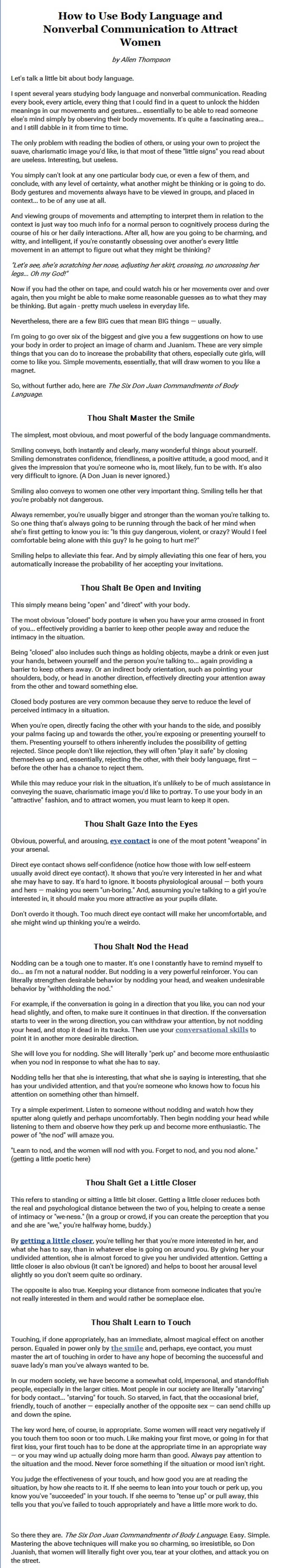 How to Use Body Language and Nonverbal Communication to Attract Women by Unknown