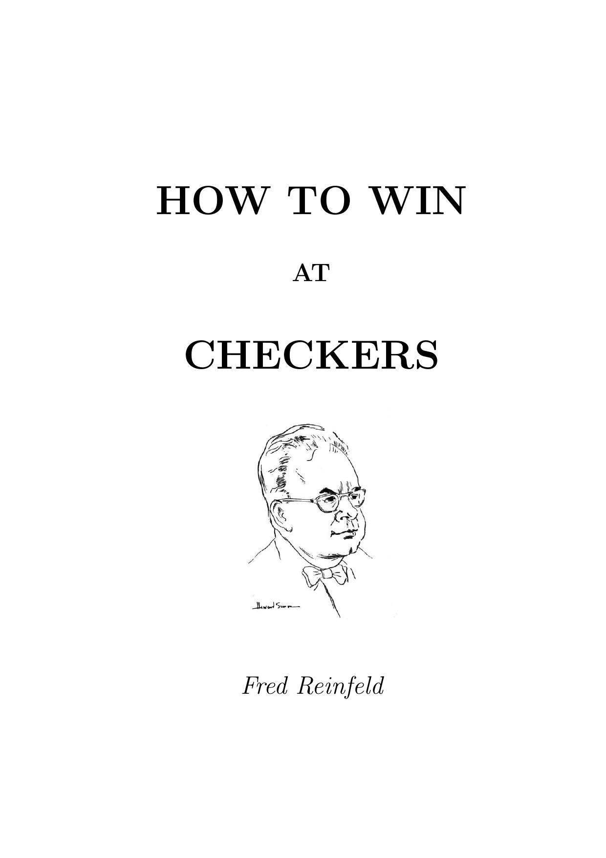 How to Win at Checkers by Fred Reinfeld