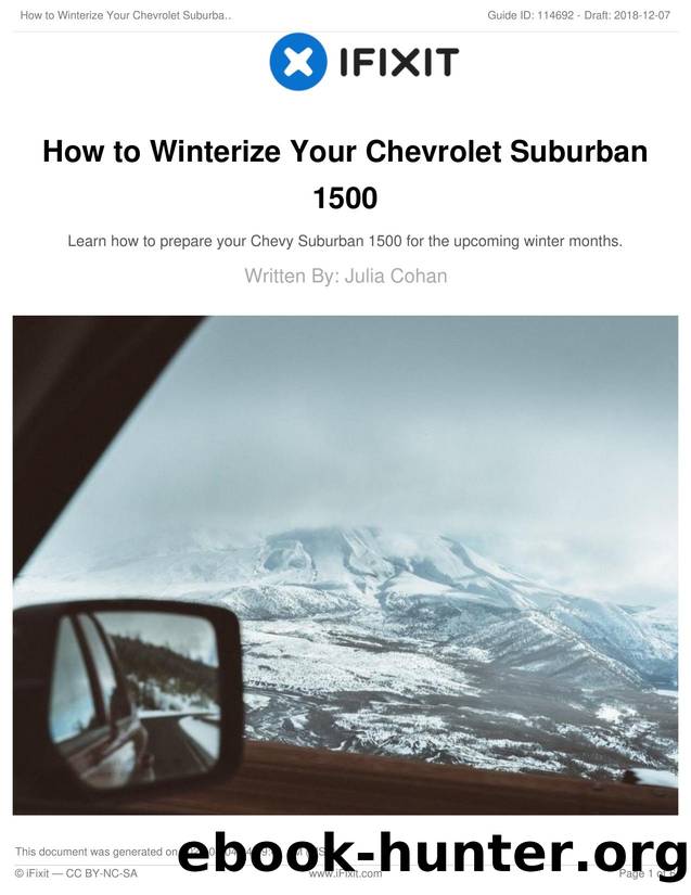 How to Winterize Your Chevrolet Suburban 1500 by Unknown