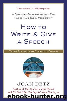 How to Write & Give a Speech by Detz Joan