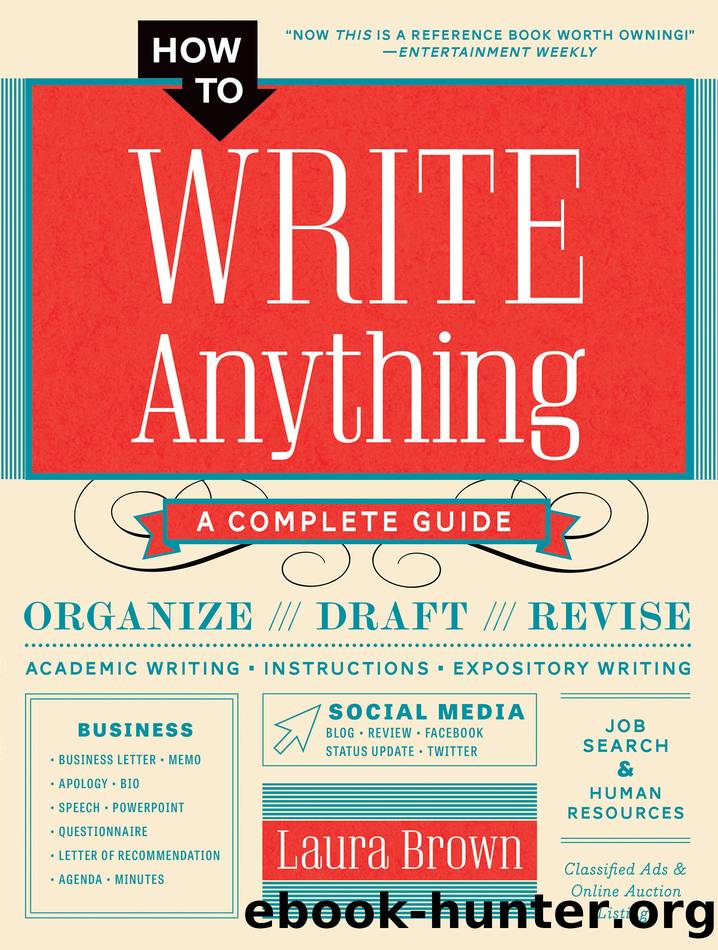 How to Write Anything by Laura Brown