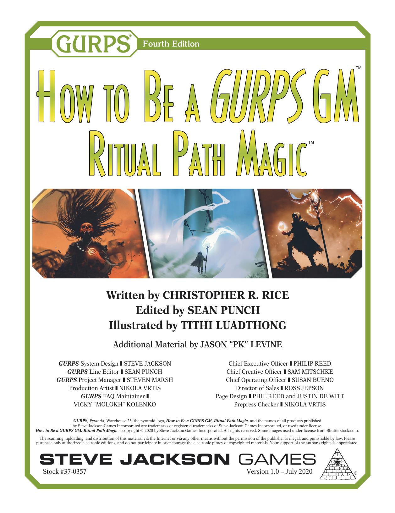 How to be a GURPS GM by Ritual Path Magic