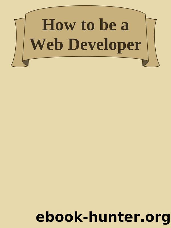 How to be a Web Developer by 2023