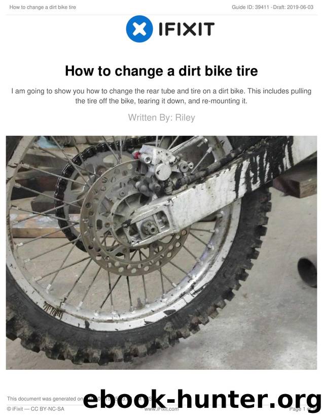 How to change a dirt bike tire by Unknown