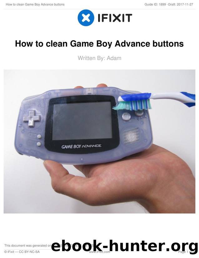 How to clean Game Boy Advance buttons by Unknown