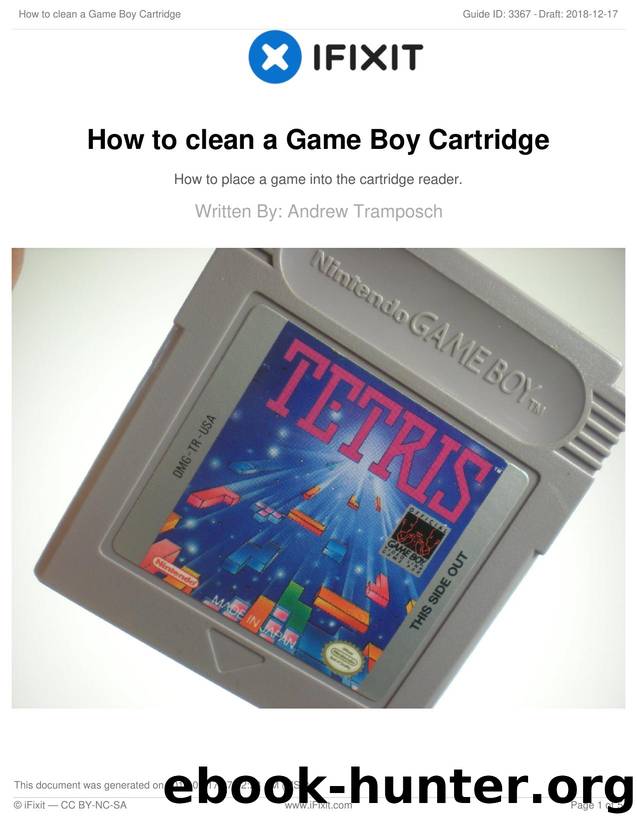 How to clean a Game Boy Cartridge by Unknown