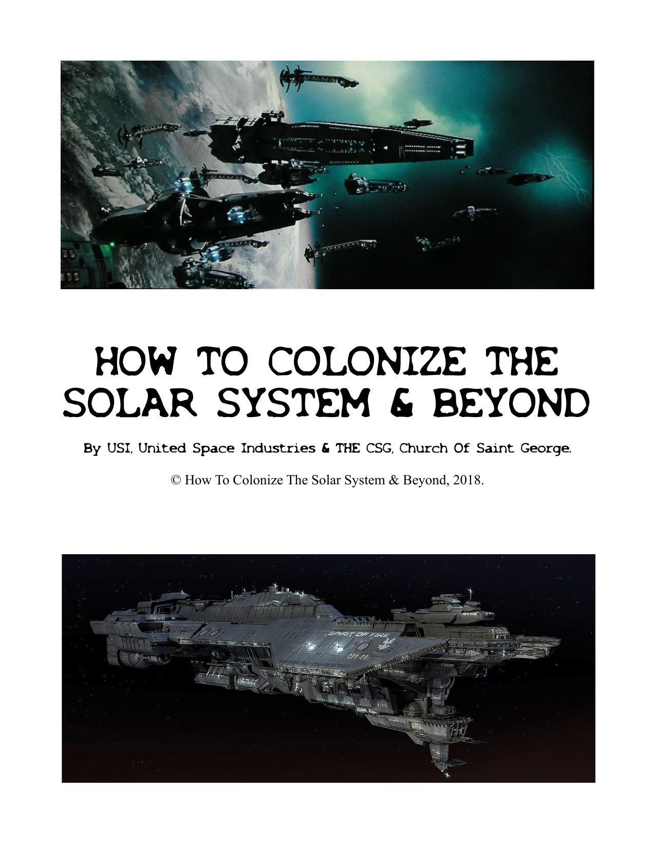 How to colonize the solar system & beyond by USI United Space Industries