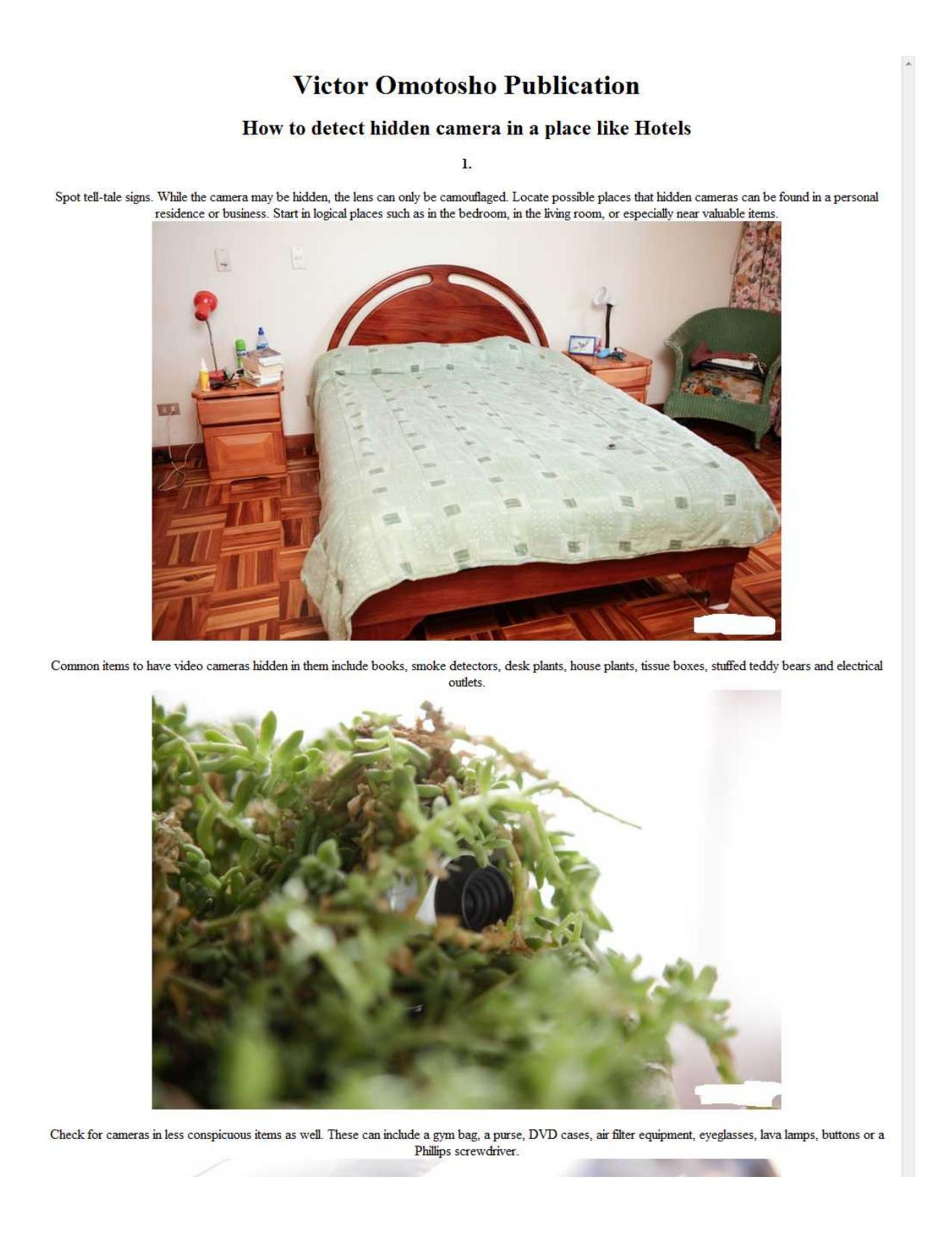 How to detect find hidden camera in a room: This ebook tells you howw to find hidden cameras in a room by Unknow