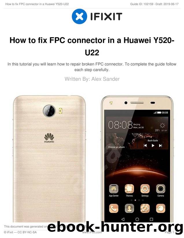 How to fix FPC connector in a Huawei Y520-U22 by Unknown