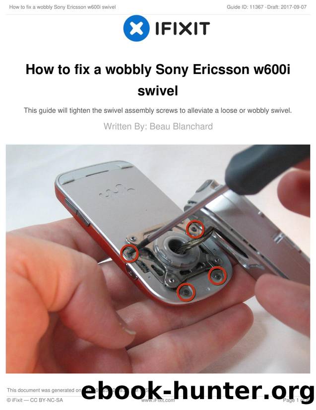 How to fix a wobbly Sony Ericsson w600i swivel by Unknown