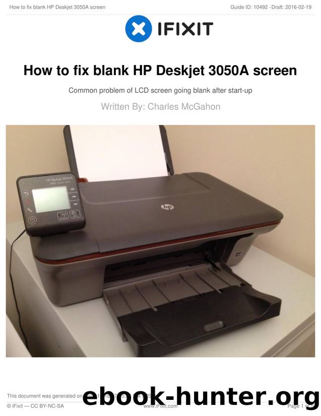 How to fix blank HP Deskjet 3050A screen by Unknown