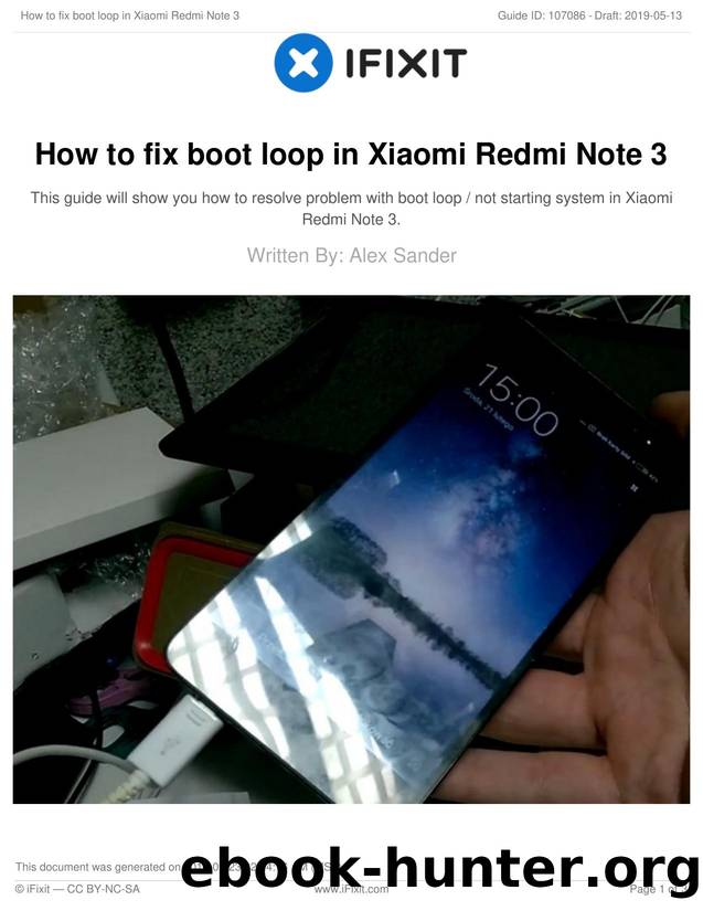 How to fix boot loop in Xiaomi Redmi Note 3 by Unknown
