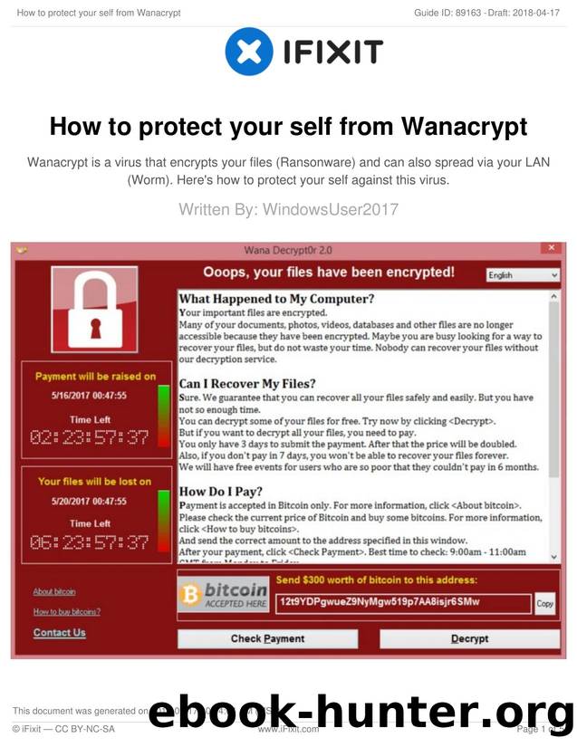 How to protect your self from Wanacrypt by Unknown