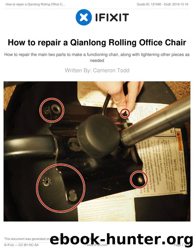 How to repair a Qianlong Rolling Office Chair by Unknown