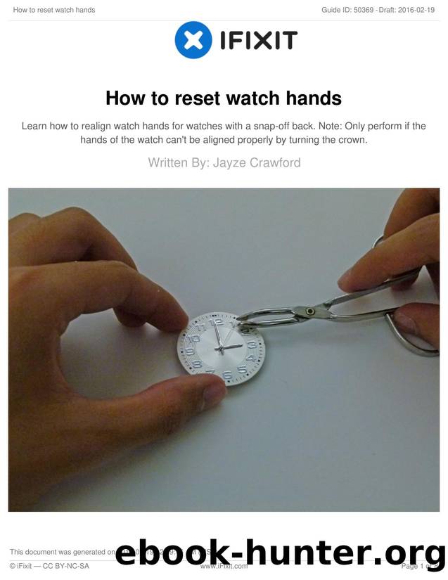 How to reset watch hands by Unknown