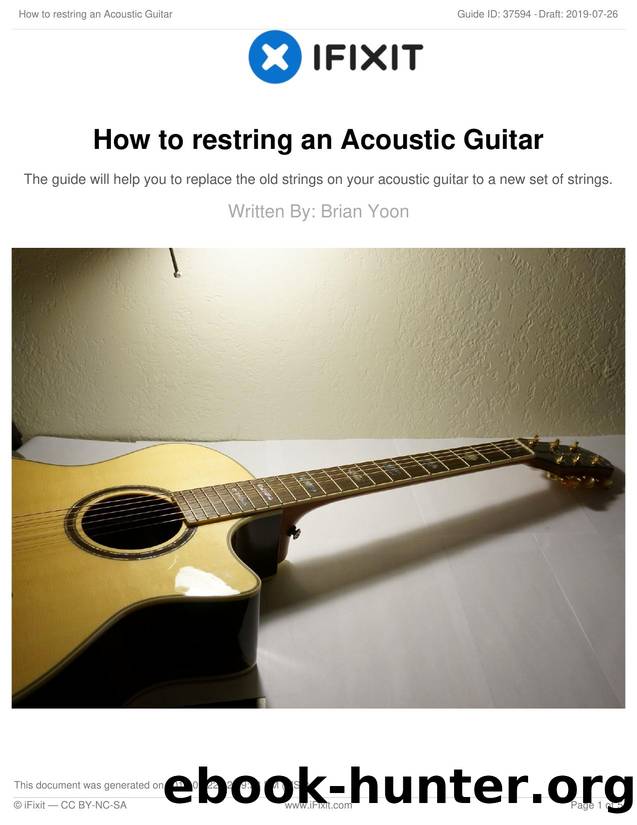 How to restring an Acoustic Guitar by Unknown
