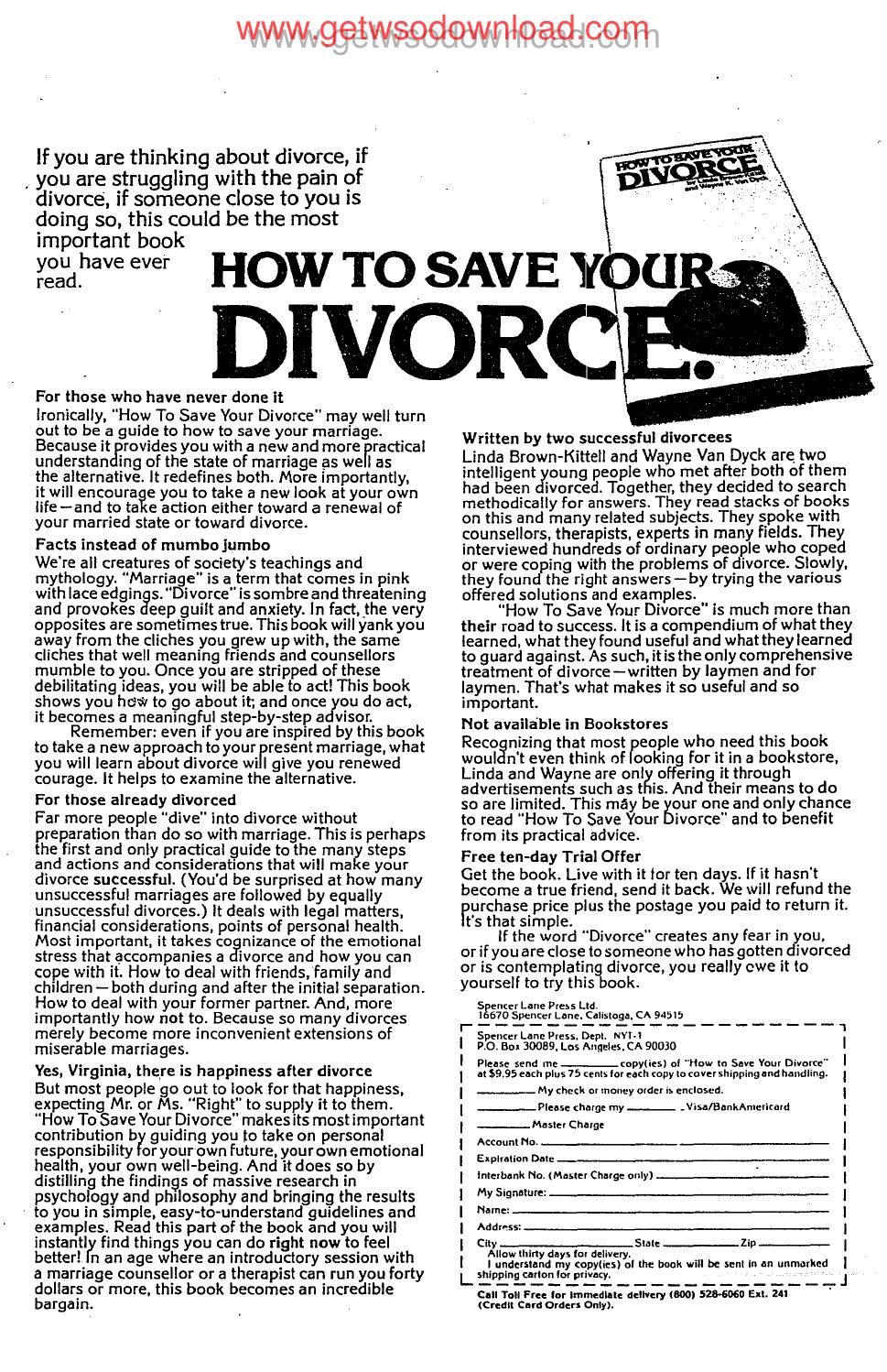 How to save your divorce by Unknown