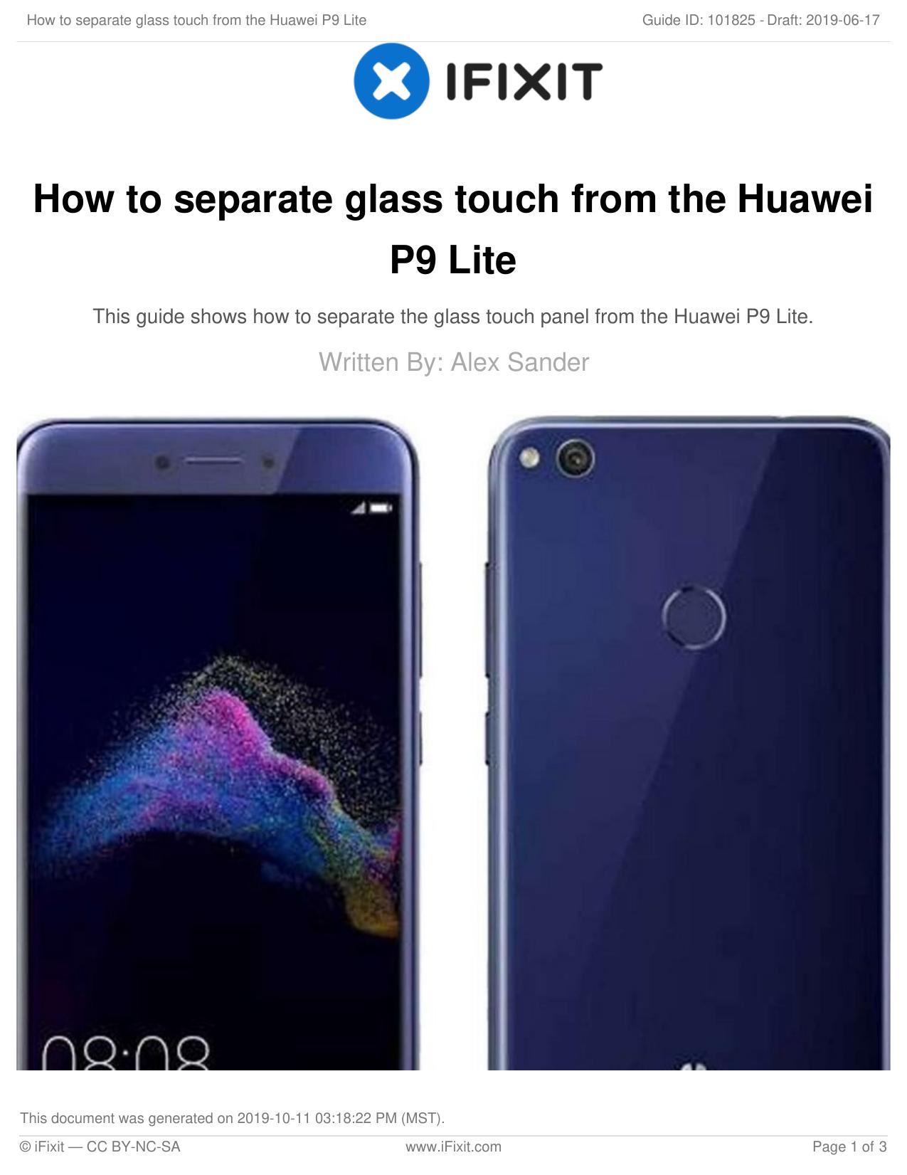 How to separate glass touch from the Huawei P9 Lite by Unknown