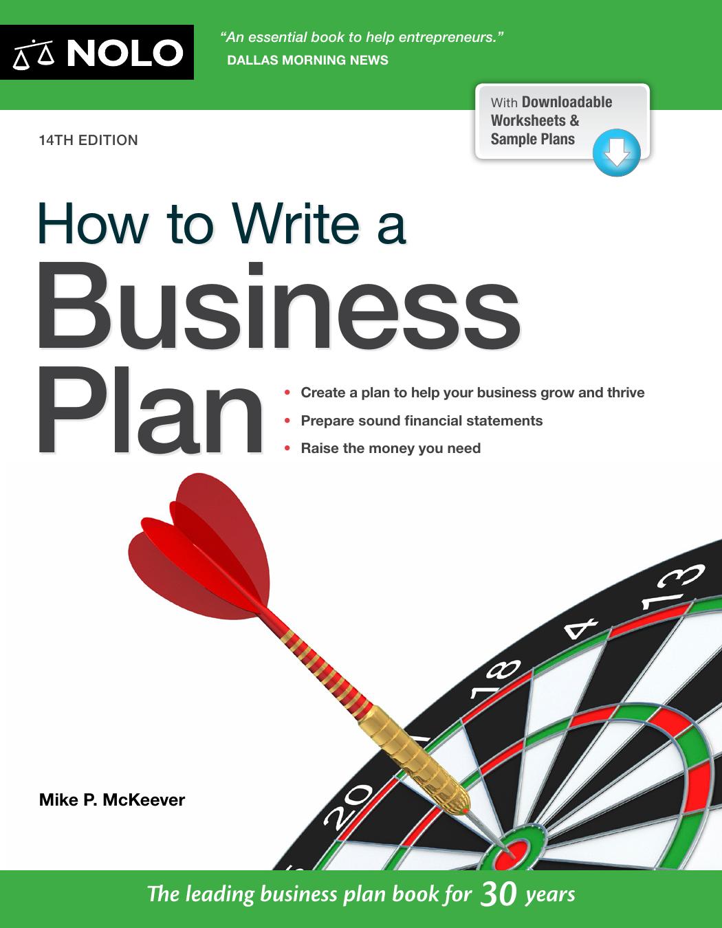 How to write a business plan by Mike P. McKeever