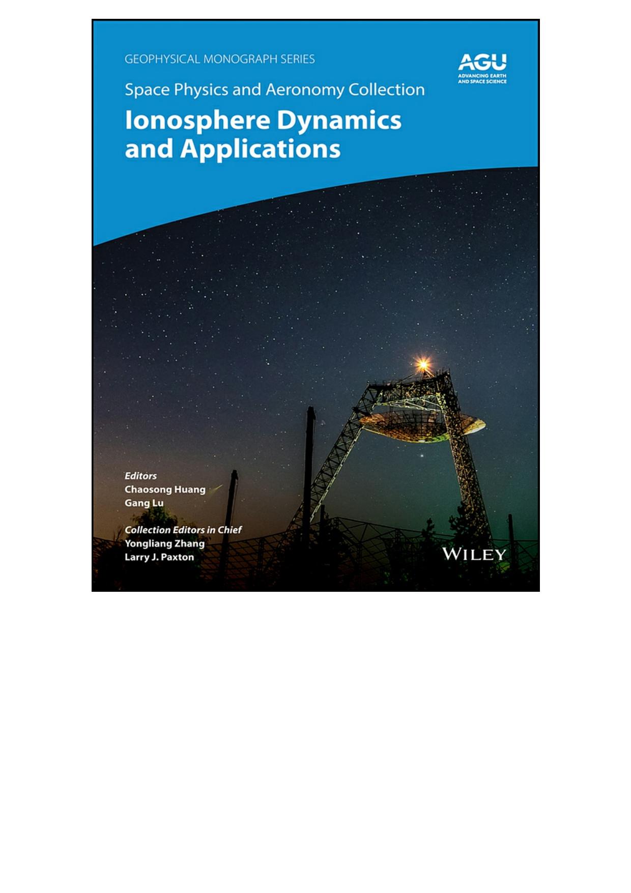 Huang C. Space Physics and Aeronomy, Ionosphere Dynamics...2021 by PDF Candy Desktop