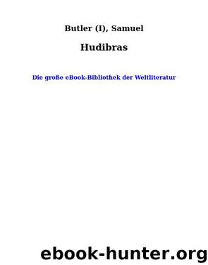 Hudibras by Butler (I) Samuel