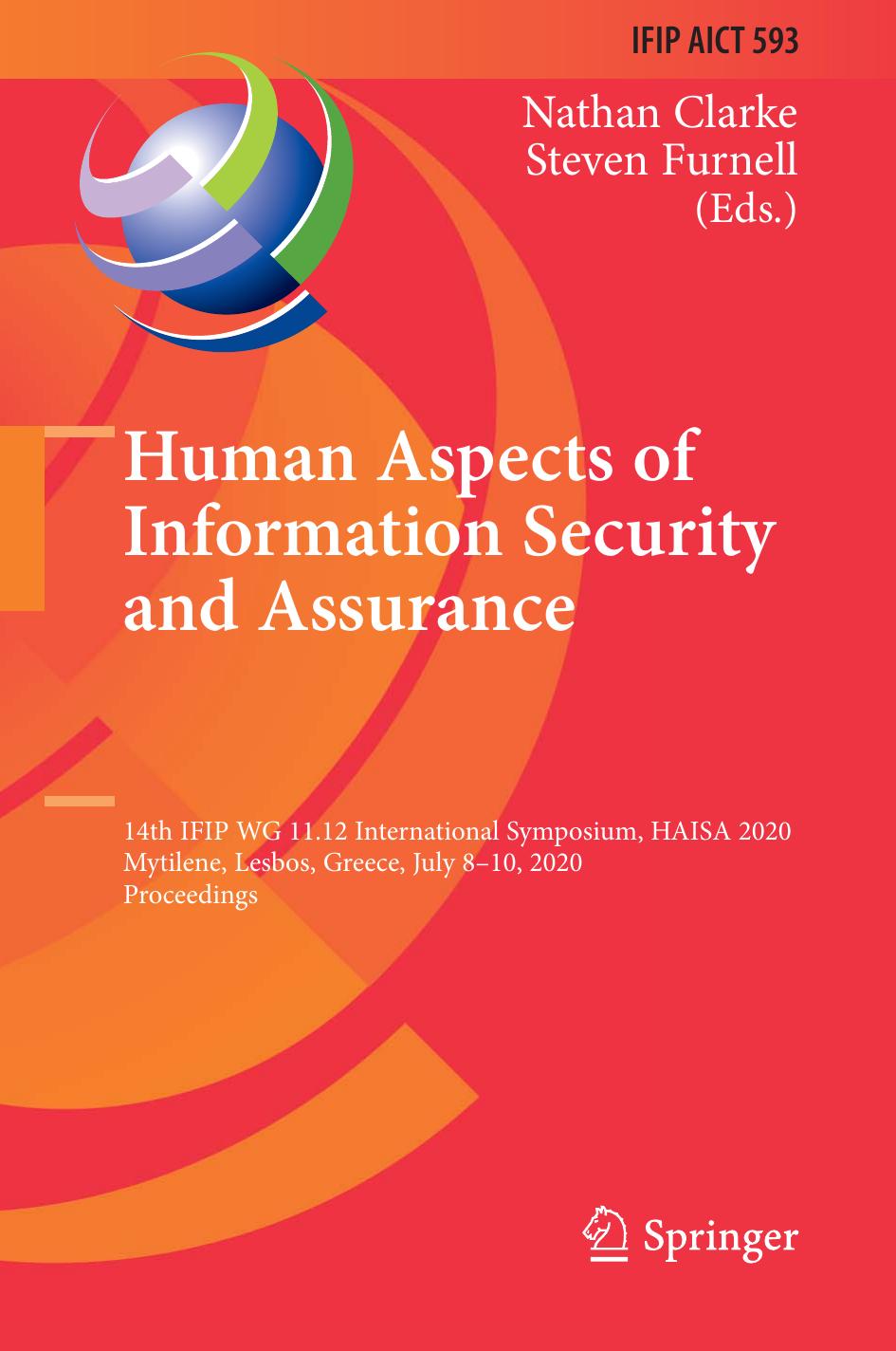 Human Aspects of Information Security and Assurance by Unknow